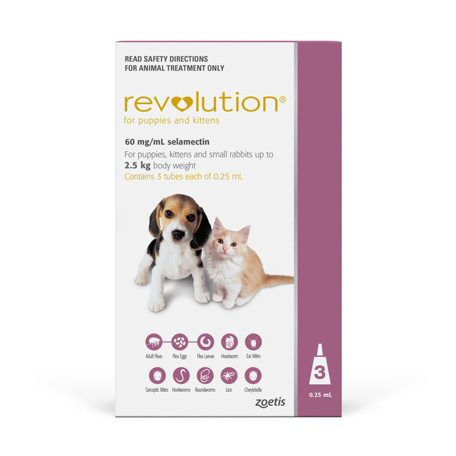 Revolution for Puppies and Kittens under 2.5kg Pink 3 Pack
