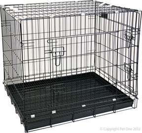 Pet One Collapsible Dog Crate D30 Black