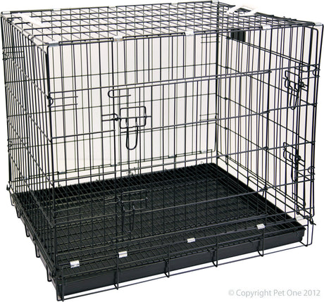 Pet One Collapsible Dog Crate D30 Black