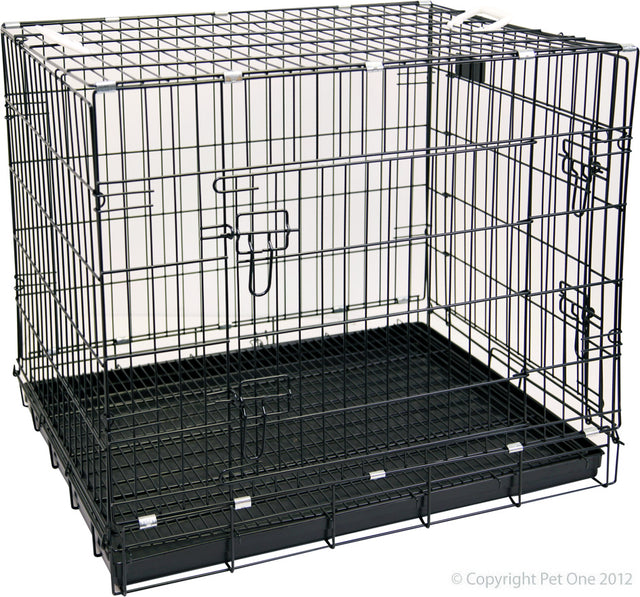 Pet One Collapsible Dog Crate D30 Black