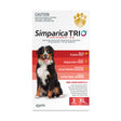 Simparica TRIO for Extra Large Dogs 40.1-60kg Red 3 Pack