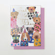 Stop The Clock Dog Birthday Party Card