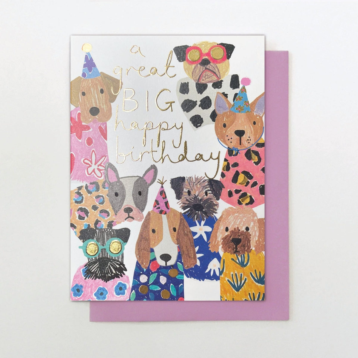 Stop The Clock Dog Birthday Party Card
