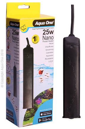 Aqua One Nano Plastic Preset Heater 25W
