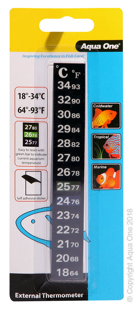 AQUA ONE Digital Thermometer Card