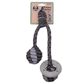 Blitz Braided Tug Duo with Glow in the Dark Ring Dog Toy