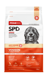 Prime100 SPD Air Dried Venison & Sweet Potato 120g - front