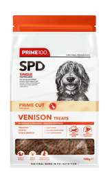 Prime100 SPD Prime Cut Venison Treats 100g - front