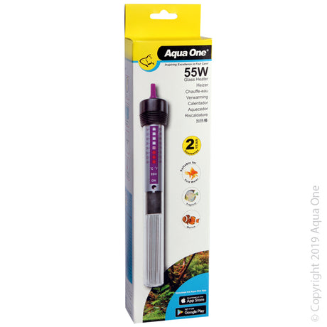 Aqua One Glass Aquarium Heater 55W