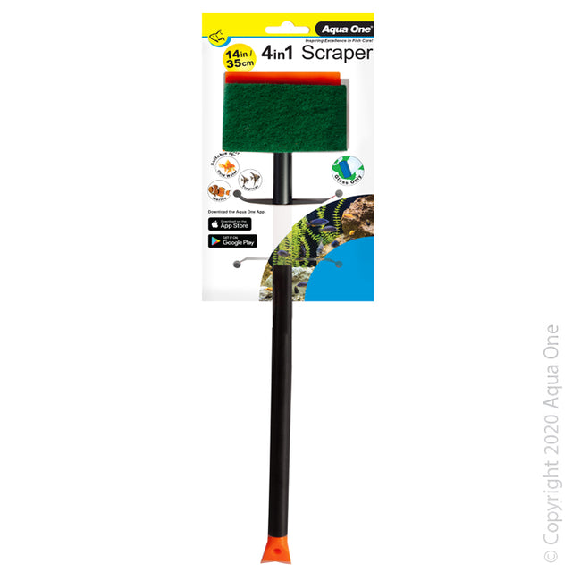 Aqua One 4 in 1 Algae Scraper 14in