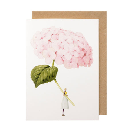 Laura Stoddart Pale Pink Hydrangea Card
