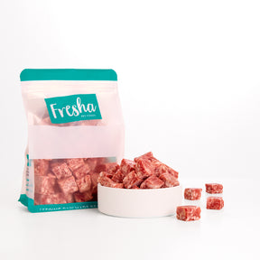 Fresha Tender Lamb Mince Cubes Frozen Raw Pet Food 800g