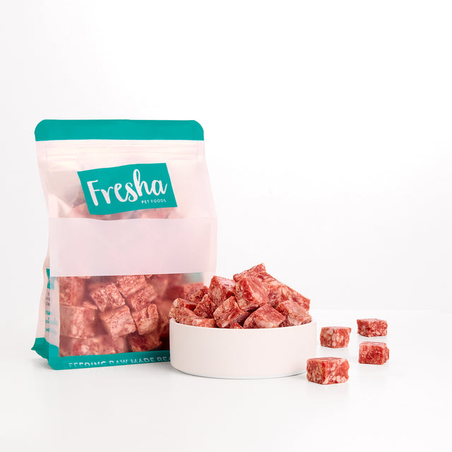 Fresha Tender Lamb Mince Cubes Frozen Raw Pet Food 800g