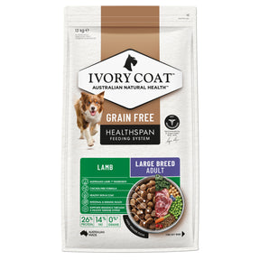 Ivory Coat Grain Free Large Breed Adult Dog Lamb Dry Food 13kg