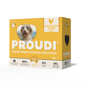 Proudi Raw Chicken Patties for Dogs