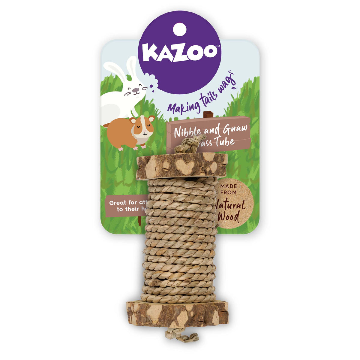 Kazoo Small Animal Nibble & Gnaw Grass Tube