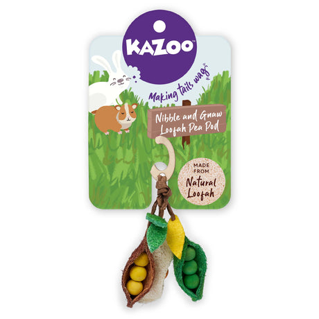 Kazoo Small Animal Nibble & Gnaw Loofah Pea Pod