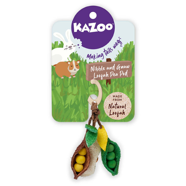 Kazoo Small Animal Nibble & Gnaw Loofah Pea Pod