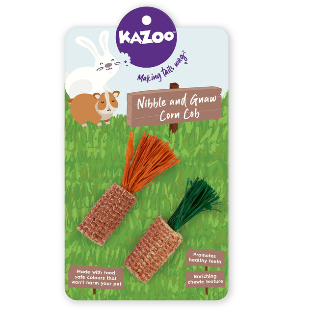 Kazoo Small Animal Nibble & Gnaw Corn Cob