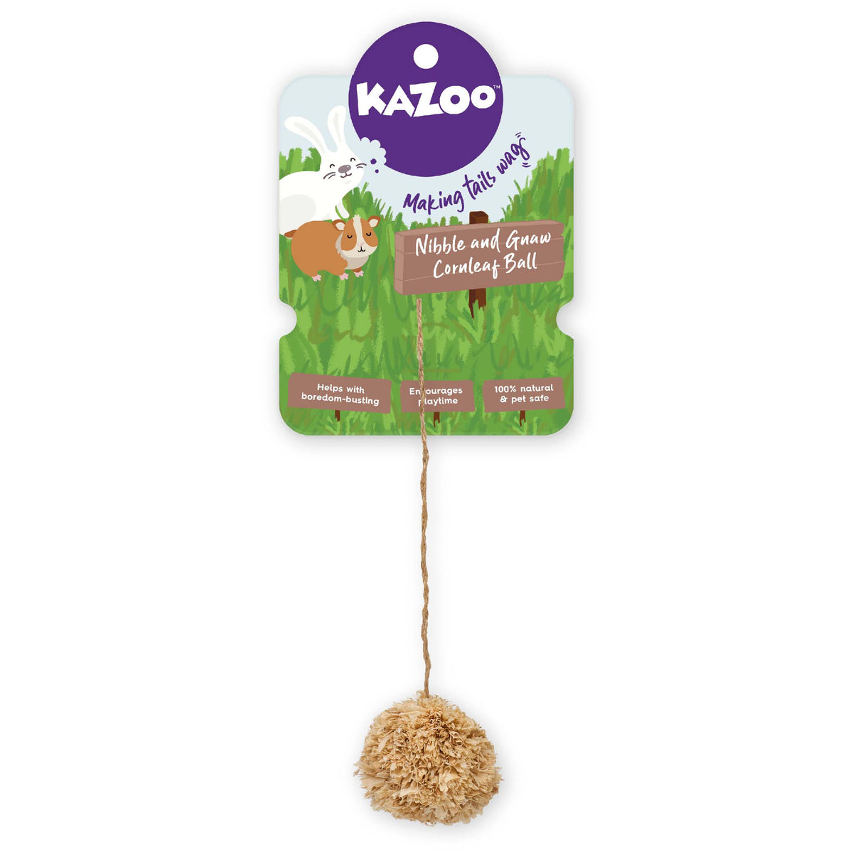 Kazoo Small Animal Nibble & Gnaw Cornleaf Ball