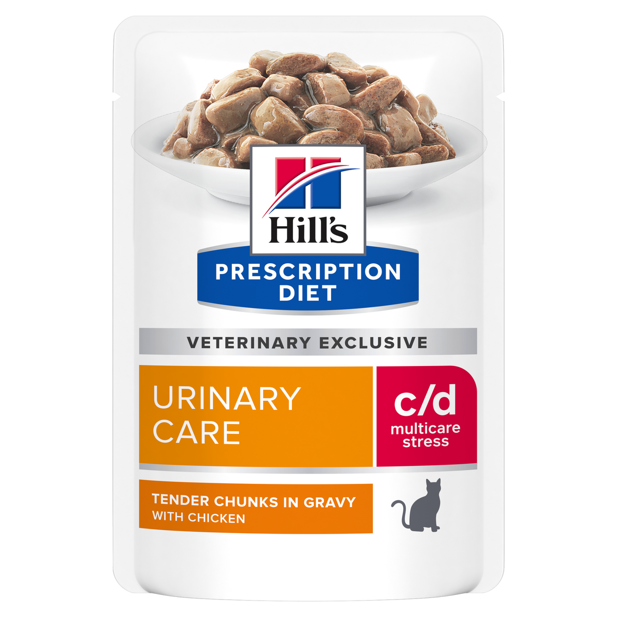 Hill's Prescription Diet c/d Multicare Stress Urinary Care with Chicken Wet Cat Food Pouch 85g