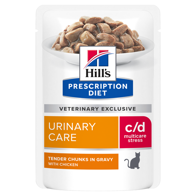 Hill's Prescription Diet c/d Multicare Stress Urinary Care with Chicken Wet Cat Food Pouch 85g