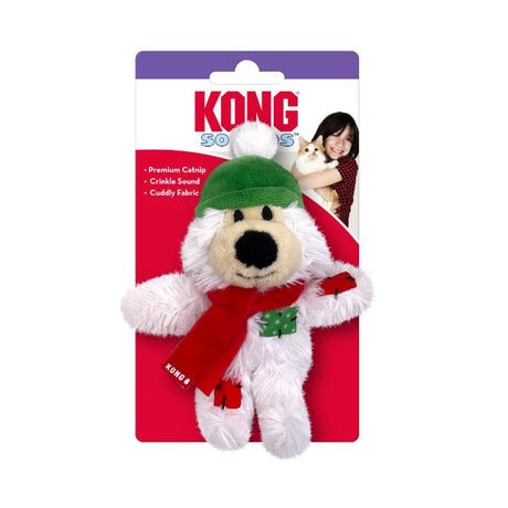KONG Holiday Softies Bear Cat Toy