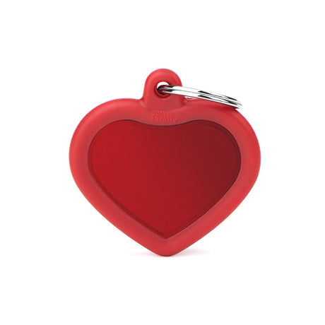 My Family Hush Heart ID Tag Red