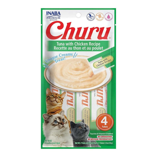 Inaba Churu Tuna with Chicken Cat Treats 4 x 14g