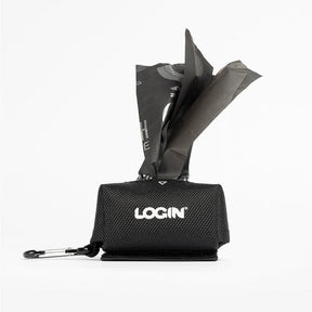 LOGIN TEXTILE POOP BAG HOLDER BLACK