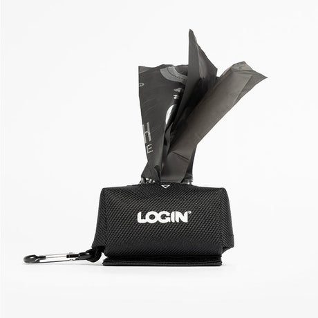 LOGIN TEXTILE POOP BAG HOLDER BLACK
