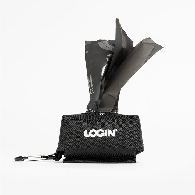LOGIN TEXTILE POOP BAG HOLDER BLACK
