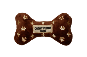 Romie brown bone plush dog toy