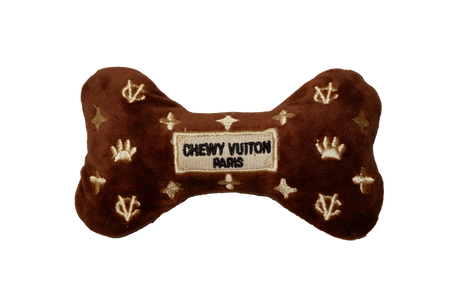 Romie brown bone plush dog toy