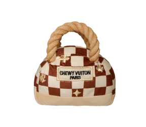 Romie Cream Vuiton Handbag Dog Toy