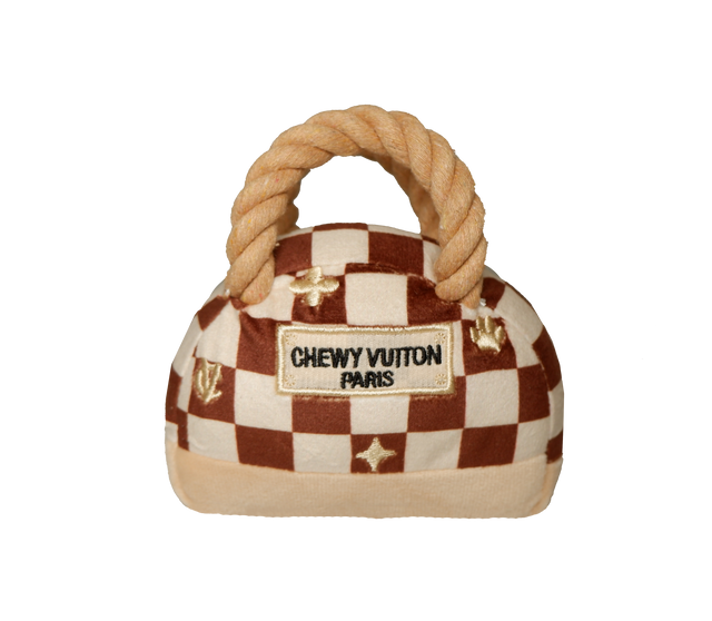 Romie Cream Vuiton Handbag Dog Toy