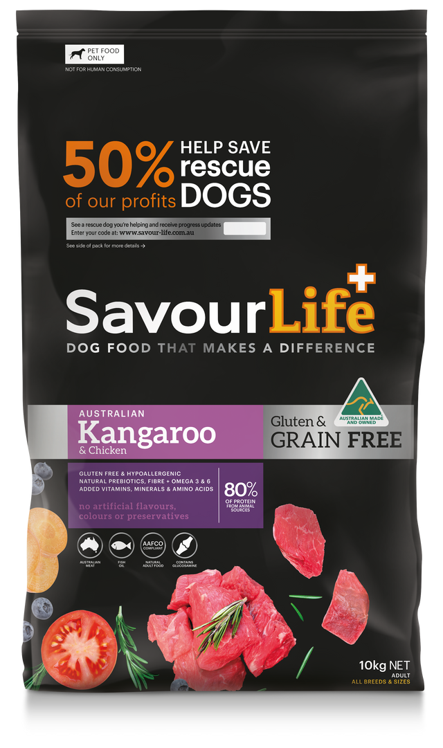 SavourLife Grain Free Adult Kangaroo & Chicken Dry Dog Food 10kg