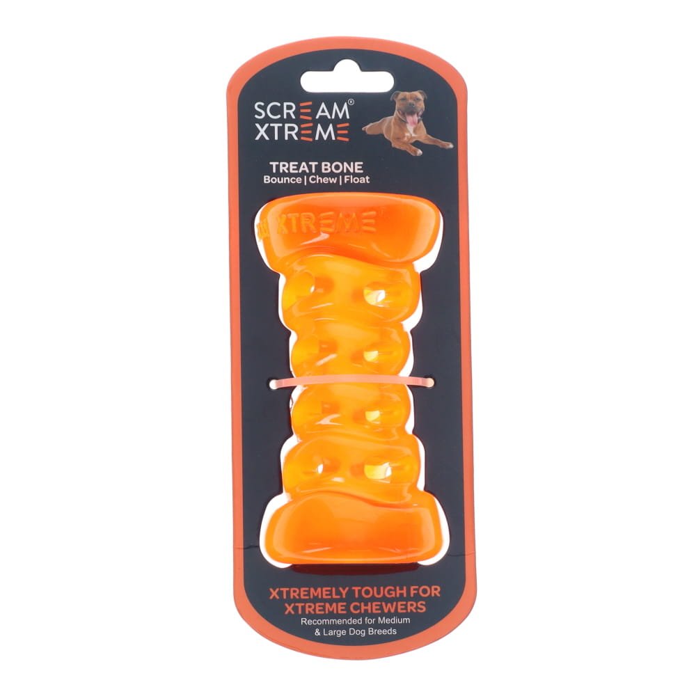 SCREAM XTREME TREAT BONE LOUD ORANGE MED/LGE