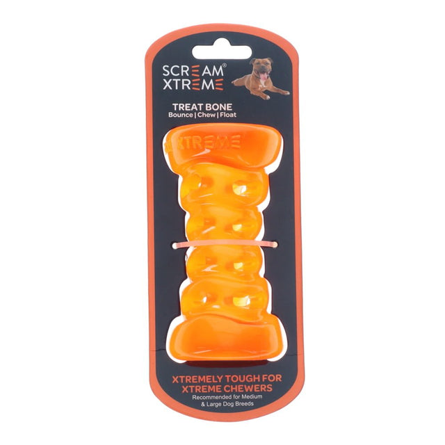 SCREAM XTREME TREAT BONE LOUD ORANGE MED/LGE