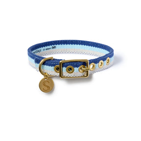 Sebastian Says 3-Stripe Collar - Blue/Natural