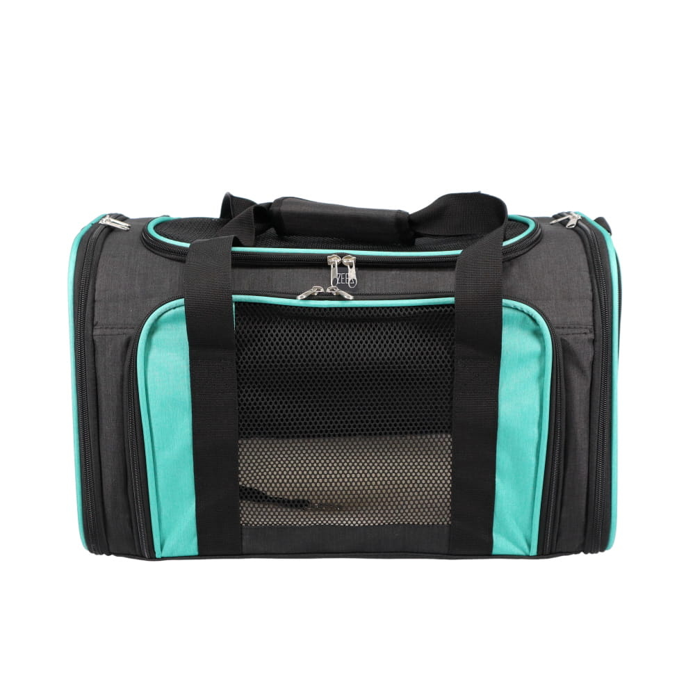 ZEEZ FOLDABLE SOFT SIDED PET CARRIER Mint Green - 45x28x28.5cm