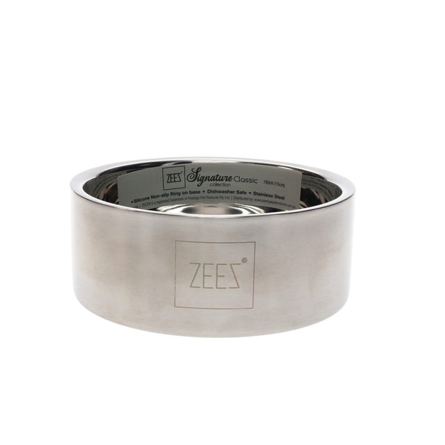 ZEEZ SIGNATURE COLLECTION SS CLASSIC PET BOWL 780ml (15cm)