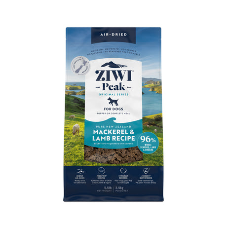 ZIWI Peak Air-Dried Mackerel & Lamb Dog Food 2.5kg