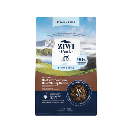 ZIWI Peak Steam & Dried Beef with Whiting Cat Food 800g