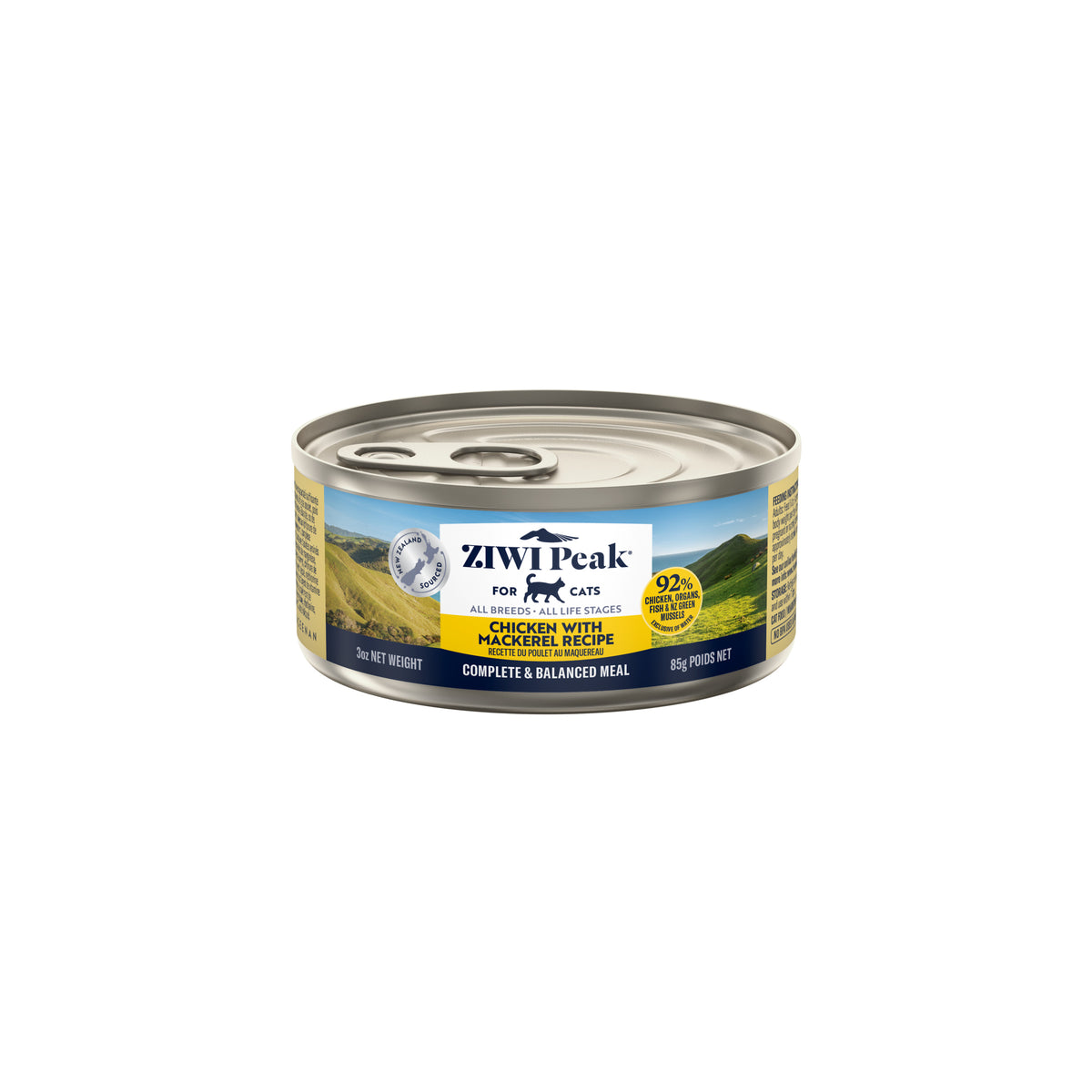 ZIWI Peak Chicken with Mackerel Wet Cat Food Can 85g