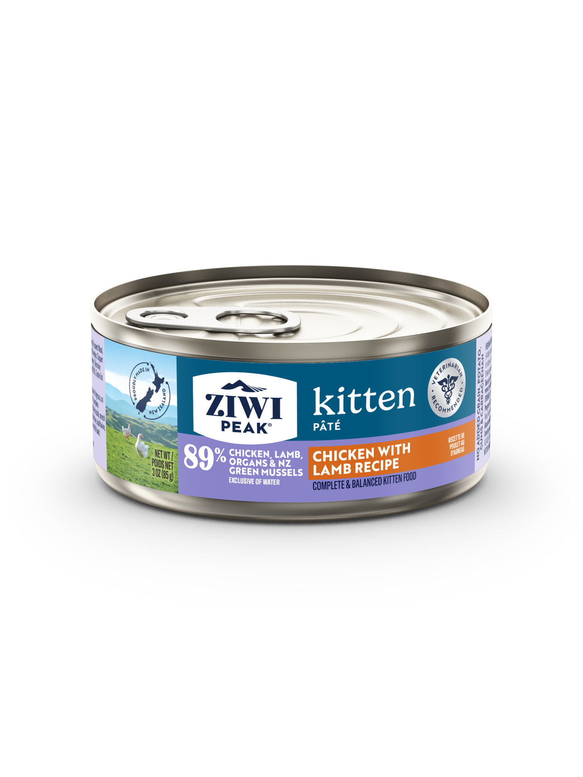 ZIWI Peak Kitten Chicken with Lamb Wet Cat Food Can 85g